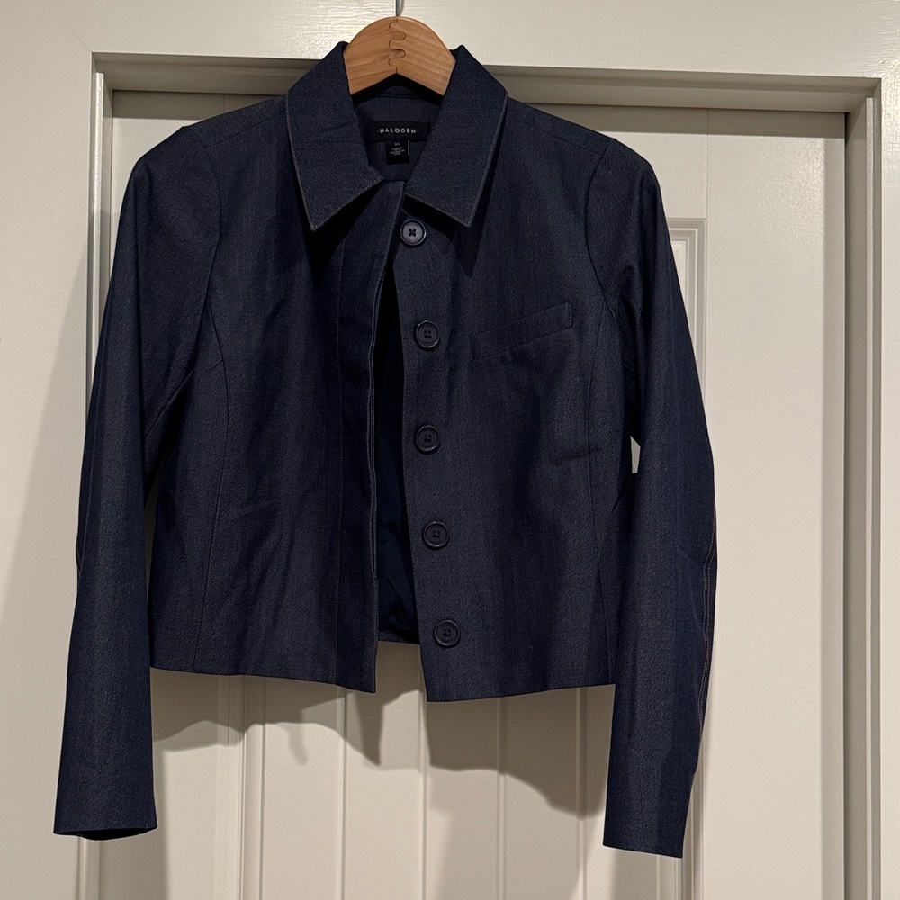 Classic Navy Button-Up Jacket